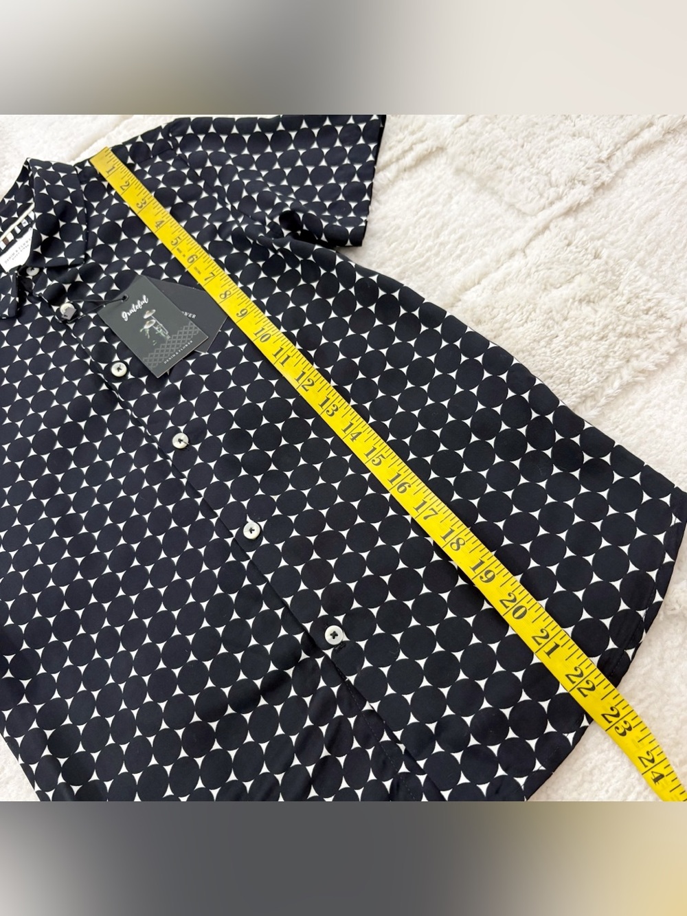 NWT Denim & Flower Black Short Sleeve Shirt Button Down Shirt 9/10 - Picture 10 of 11